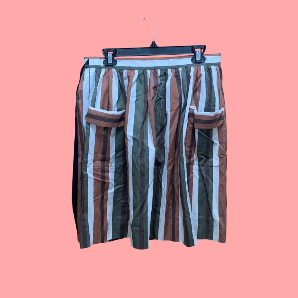 Hugo Boss Striped Knee Length Skirt with Pockets Woman’s 8